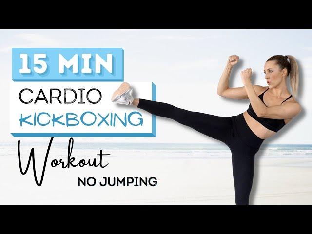 15 min CARDIO KICKBOXING WORKOUT | No Jumping | High Intensity