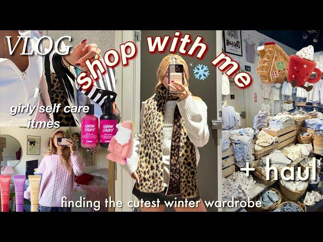 SHOPPING VLOG⭐️ finding the CUTEST winter wardrobe, hollister, TJ Maxx, cotton on, lush, etc