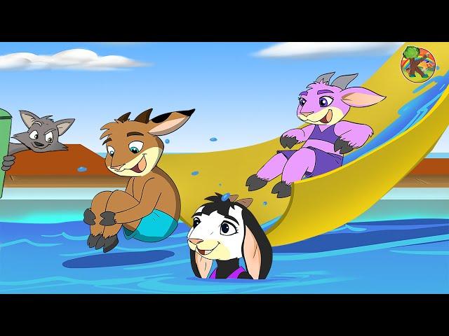 Wolf and Seven Little Goats Holiday in Cruise Ship | KONDOSAN English Bedtime Stories for Kids