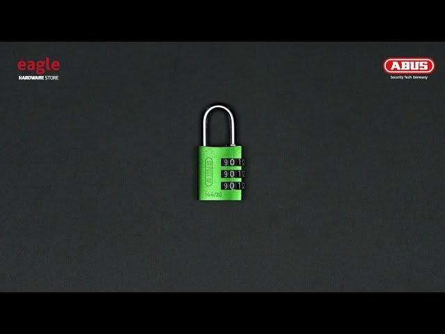 [94] ABUS 144/30 30mm Big Dial Aluminium Combination Padlock with resettable code - Green (EAGLE)