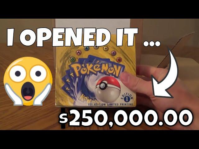 I Opened MY $250,000.00+ Pokemon Booster Box ... (Base Set 1ST EDITION)