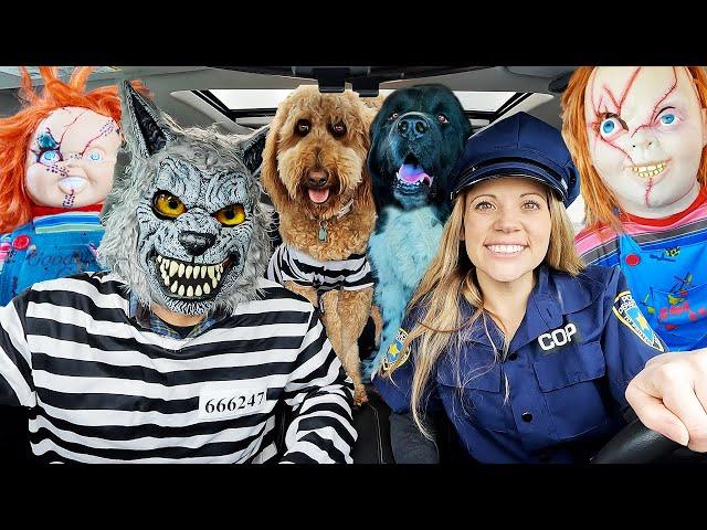 Police Surprises Puppies with Dancing Car Ride Chases