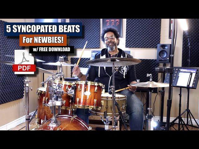 5 Cool Syncopated Beats For Newbies! - (80bpm w/ PDF Download)