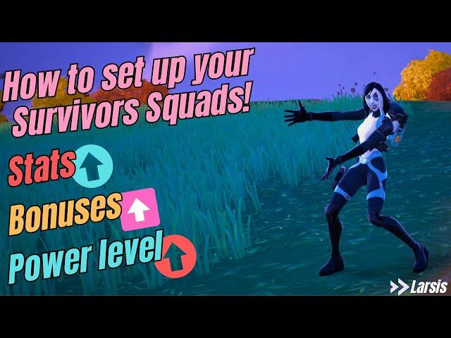Fortnite STW - How to set up and your survivors squads Max stats and PL⤴️