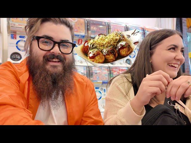 Osaka Food Adventure: Takoyaki in Kuromon Market | Kevin and Cat Travel Japan