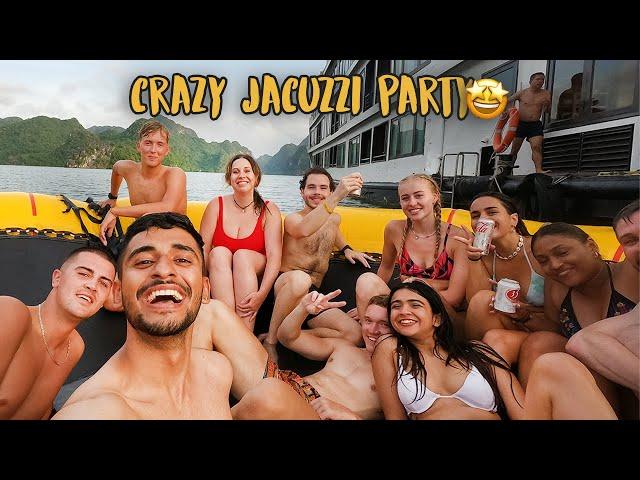 EXPENSIVE JACUZZI PARTY IN HALONG BAY | Cruise & Kayaking Experience