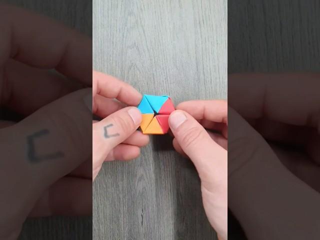 Origami paper moving fidget toy with Ski #origami #diy #paper #fidget #toy #fidgettoys #easyorigami