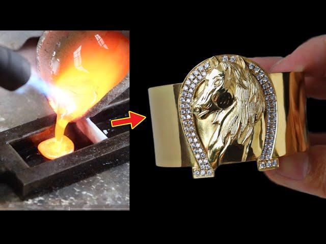 Custom 18K gold bracelet - how to make a gold jewelry