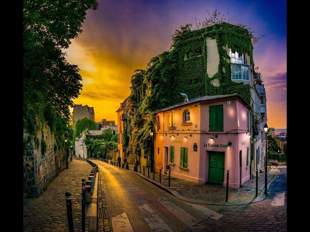 La Maison Rose Café*pink*yellow*home/office décor*Montmartre*Paris*France*Sunset/sunrise*