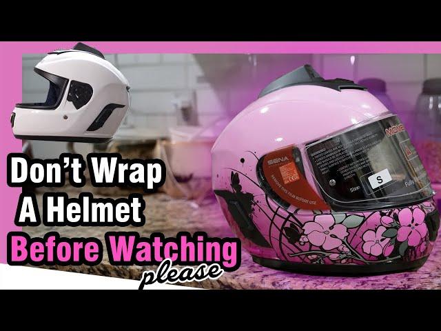 How I Vinyl Wrap Motorcycle Helmets (tips, tricks, 3m knifeless finishing tape, primer 94)