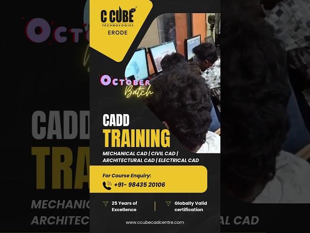  October Batch in Action! | Hands-on CAD Training at C CUBE CAD Centre, Erode #CADTraining #cadd