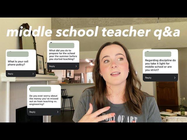 honest advice for middle school and first year teachers! *Q&A*