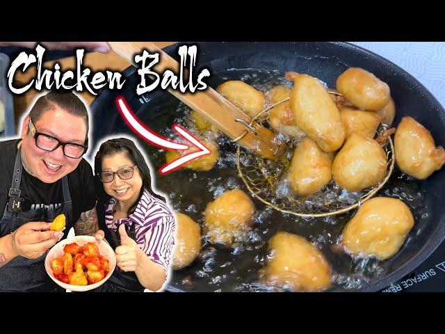 How Chinese Chefs Cook Chicken Balls with Sweet & Sour sauce  Mum and Son Professional Chefs