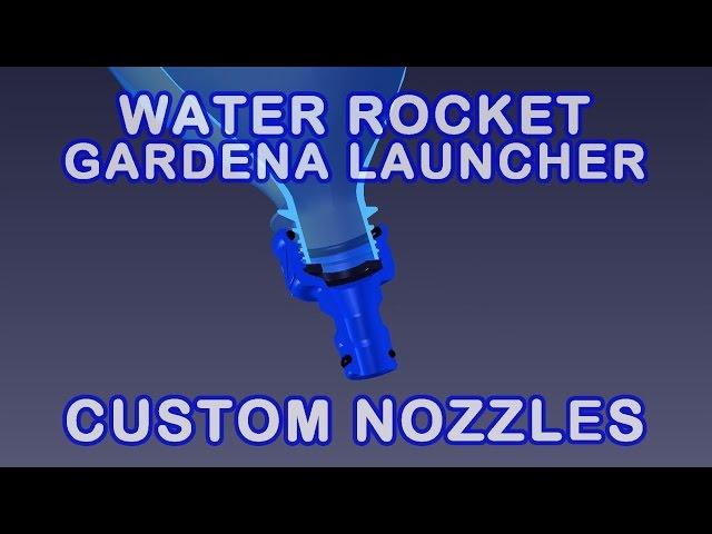 Water Rocket Custom 3D Printed Gardena Nozzles