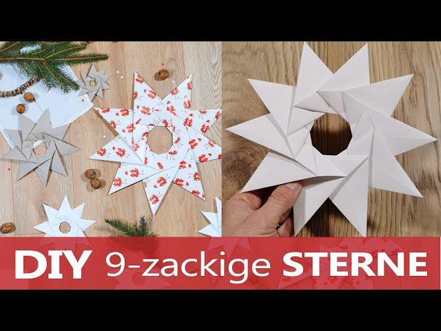 Origami 9 ZACK⭐STERN super einfach selber basteln - DIY | mirisplace