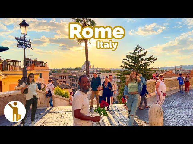 Rome, Italy  - An Evening Stroll Through The Eternal City - 4K-HDR 60fps Walking Tour