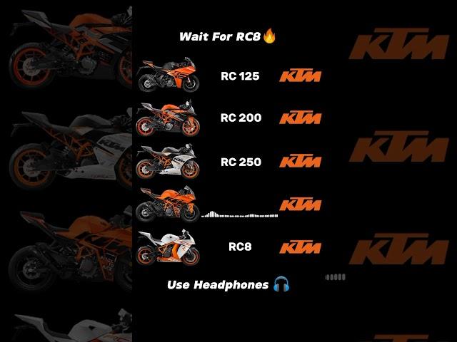 KTM RC Series Sound Comparison |#ktm #rc8 #rc390 #rc250 #rc200 #rc125 #superbike #stock #exhaust