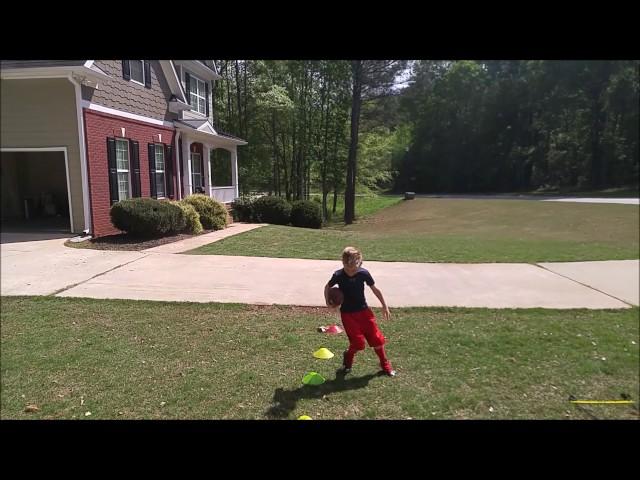 6 Year Old Youth Football Phenom: Jonah Mills - Skills and Drills.