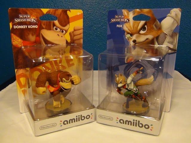 Nintendo Amiibos Donkey Kong & Fox Unboxing, Review, Demo