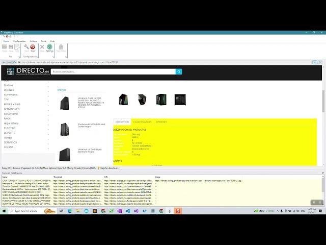Scraping product details from idirecto.es