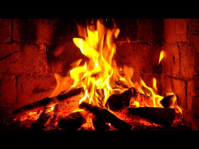 Instrumental Christmas Music with Crackling Fireplace  Relaxing Fireplace Ambience