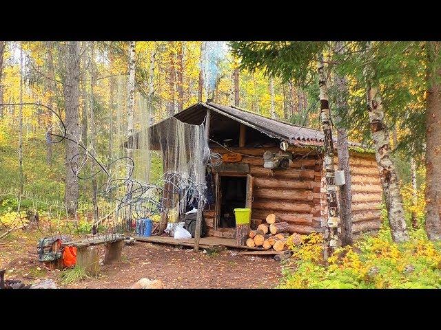 LIFE IN TAIGA | BUILDING FURNISH | LAUNCHED FURNACE | HUNTING AND FISHING ON THE NET | PART 4