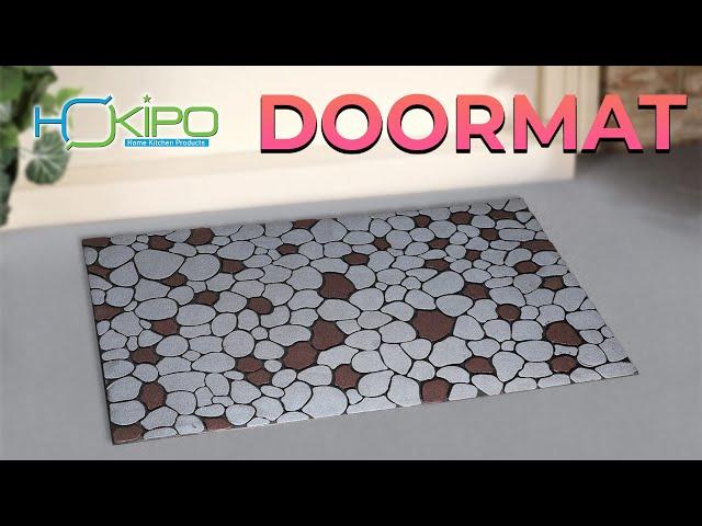 HOKIPO Anti Slip Rubber Sand Texture Welcome Doormat | Main Door Entrance Mat (IN528)