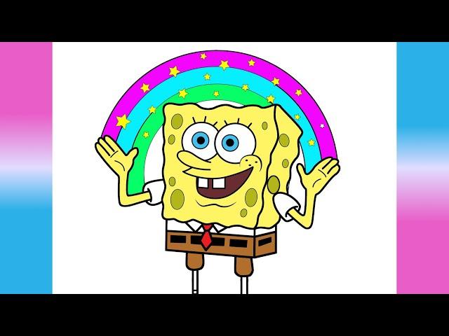 Drawing And Coloring Spongebob Squarepants | Drawings for Kids