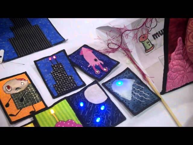 Cheryl Sleboda with her LED quilts.MP4