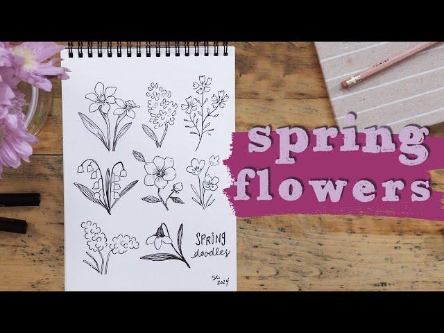 8 Essential Spring Flower Doodles | Beginners Guide