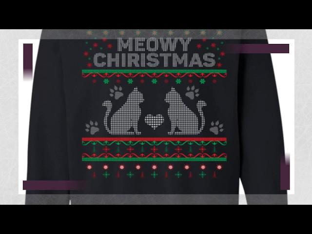 Meowy Christmas Ugly Christmas Sweater Design Sweatshirt