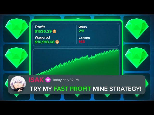 I TRIED MY FANS MINES STRATEGY AND WON HUGE! (STAKE)