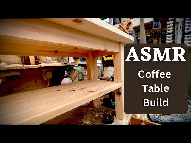 Hand tool only coffee table build - no talking, no music, just ASMR