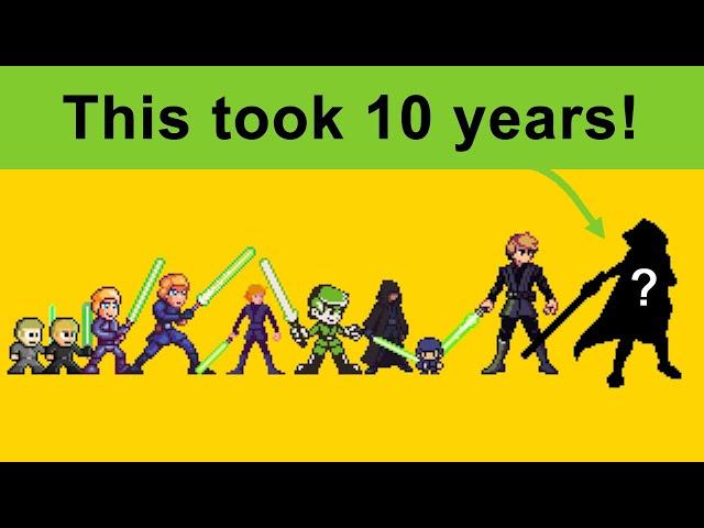 Remaking the same pixel art every year, for 10 years!