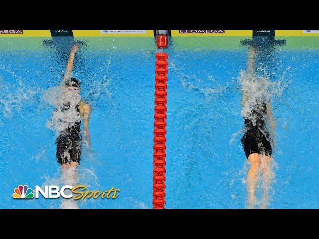 .03 decides thrilling Kaylee McKeown vs. Regan Smith 50 backstroke World title race | NBC Sports