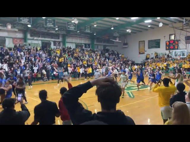 BUZZER BEATER! Incredible half-court shot wins playoff game in Arizona high school basketball