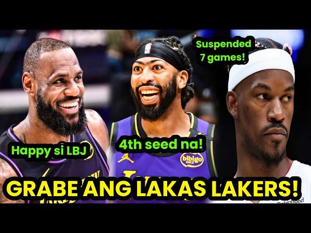 GRABE ang Lakas ng Lakers 4th seed na | Suspended si butler 7 games