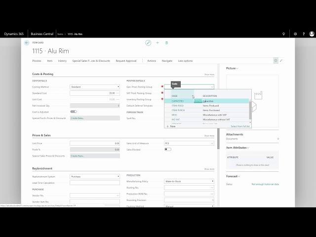 Creating Items - Getting started with Microsoft Dynamics 365 Business Central