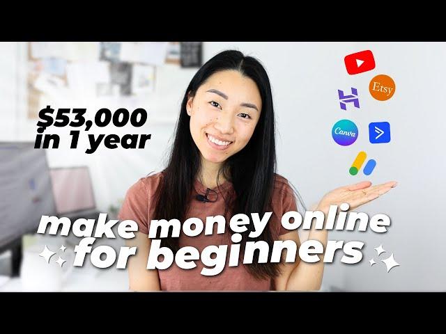 How to Build a $53k Digital Business in 1 Year  *NEW 2024* beginner's guide to making money online