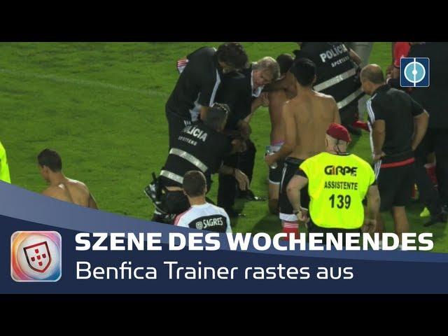 SZENE DES WOCHENENDES | Benfica Trainer Jorge Jesus rastet aus | 23.09.2013