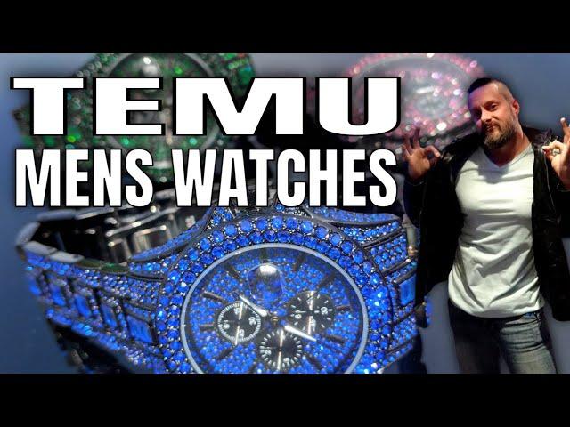 Temu Iced Out Watches Review any good?  | Ruby Emerald Sapphire Temu Iced Out Watches