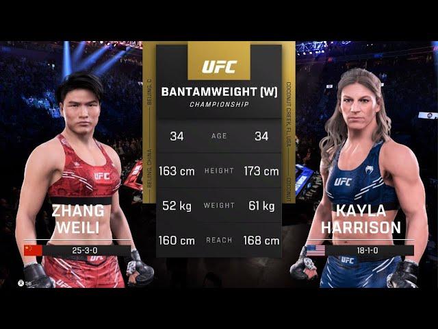 UFC 5 AI vs AI: Zhang Weili vs Kayla Harrison – Striking vs Grappling Showdown!