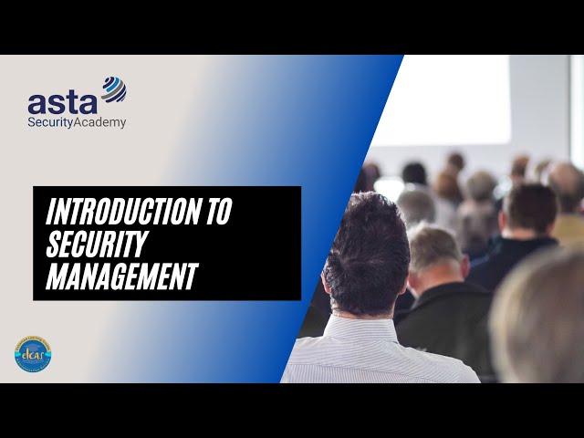 Introduction to Security Management Course