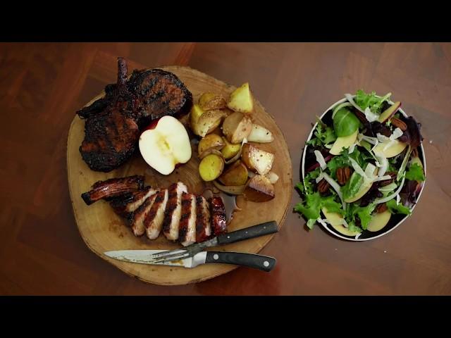 The BEST Apple Smoked Pork Chops | On a Napoleon Grill