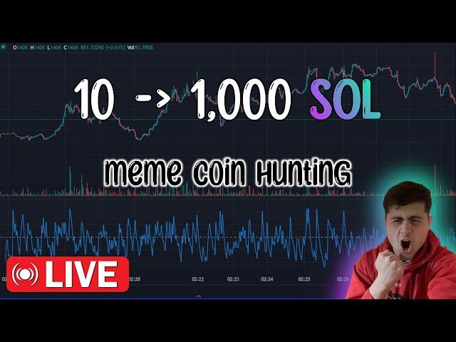 Solana / Multi-Chain Hunting | Finding the next 1000x meme coin | 8.4 / 1000 SOL - LIVE