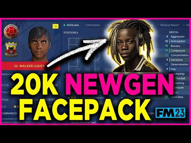 HOW TO DOWNLOAD 20K FREE NEWGEN FACES FOR FM23 and NewGan Manager tutorial