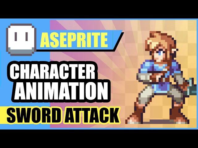 Pixel Art Character Animation (Aseprite) - Link Sword Attack