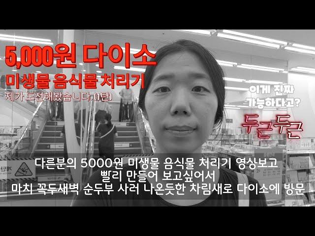 5000원 다이소 미생물 음식물처리기 제가 도전해봤습니다.