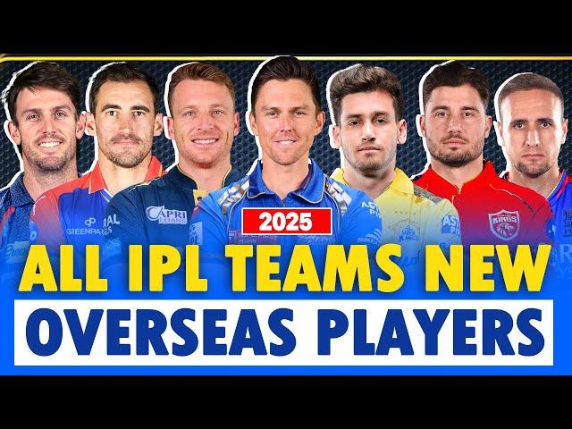 All Teams Overseas Players IPL Mega Auction Live Updates | All Teams Final Squad all Overseas Player