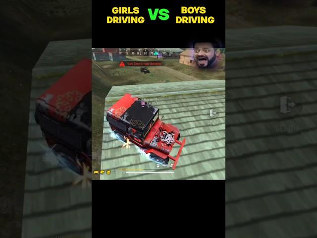 GIRLS DRIVING VS BOYS DRIVING 🫣!! Raggo #shorts #freefire